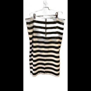 Worthington Pencil Skirt Plus Size 18W Black & White Stripes Stylish Zipper Work